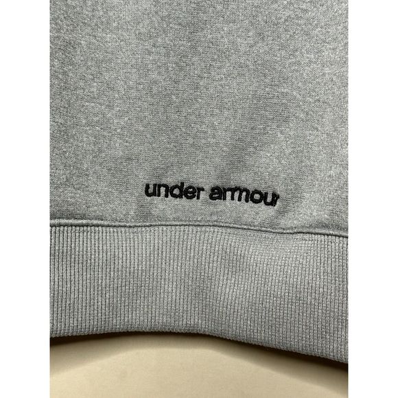 Women’s Under Armour, Zip-Up Sweatshirt, L, Heather Grey w/ Bright Pink Red Logo - Picture 12 of 16